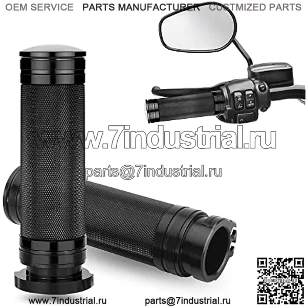 1 "Ручки мотоцикла, черные хромированные ручки руля, совместимые с Harley Touring Honda Yamaha Suzuki Kawasaki