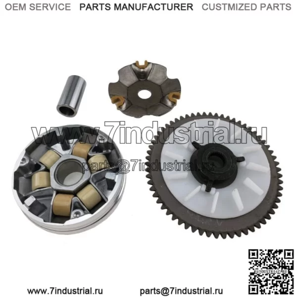 Полный комплект вариатора CVT для скутеров 139QMB объемом 49 куб.см, TAO TAO, Ice Bear