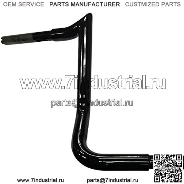 Руль Meathook Bagger Ape, 1 1/4 дюйма, высота подъема 14 дюймов, глянцевый черный, совместимость с Electra Glide (FLH), Electra Glide Classic (FLHTC) и Street Glide (FLHX) 1996-2020 гг. - Image 3
