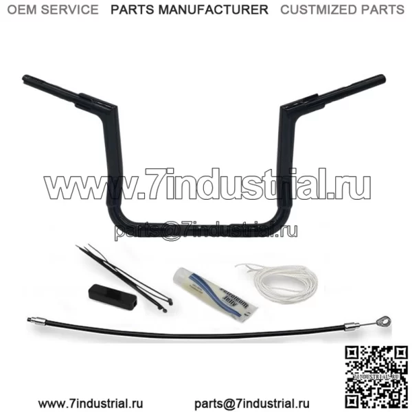 Fat Baggers Inc. Комплект руля EZ с плоским верхом 1 1/2 дюйма для Harley