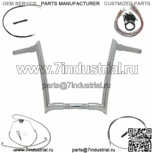OEM Yaffe Chrome 12-дюймовый пакет Monkey Handlebar 2008-2013 Harley Road Glide King (Для: Harley-Davidson)