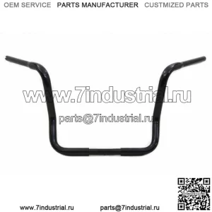 Руль Fat Apehanger Apes, 17 дюймов, 1,25 дюйма, черный, Harley Touring Batwing (для: Harley-Davidson)
