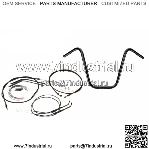 Комплект установочных тросов на руль Burly 12 дюймов, черный Apehanger, Harley Sportster 2004-2006 гг. (Для: Harley-Davidson)