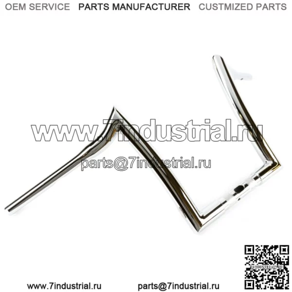 Руль Factory 47 Signature Ape Hanger 12 дюймов 1-1/4 дюйма, хромированный Harley FLTR 15-22 (для: Harley-Davidson)