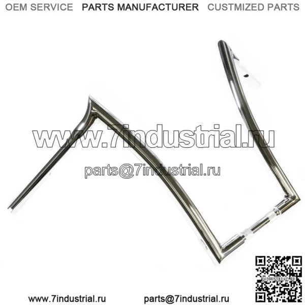 Руль Factory 47 Maddogger Apes, 18 дюймов, 1,25 дюйма, хромированный Harley Road King Softail (для: Harley-Davidson)