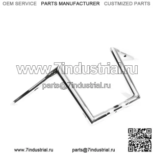 Руль Factory 47 STR Mitre Ape Hanger 12 дюймов TBW, хромированный, Harley FLTR 15-22 (для: Harley-Davidson)