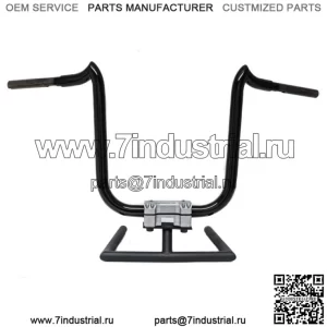 KST Kustoms Satin Black 12-дюймовые рули Double Trouble Bars Harley FLTR Softail (Для: Harley-Davidson)