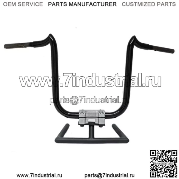 KST Kustoms Satin Black 12-дюймовые рули Double Trouble Bars Harley FLTR Softail (Для: Harley-Davidson)