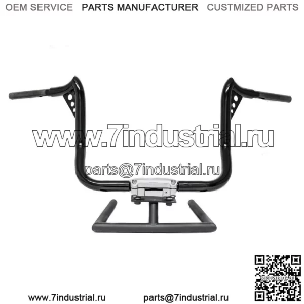 KST Kustoms Satin Black 12-дюймовые рули Punisher Harley Touring Batwing FLH (Для: Harley-Davidson)