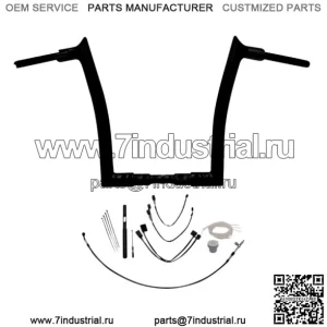 Fat Baggers EZ Install 1-1/2" Комплект руля Pointed Top Ape 16" Черный Harley (Для: Harley-Davidson)