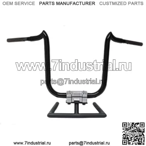 KST Kustoms Gloss Black 10-дюймовые рули Double Trouble Bars Harley FLTR Softail D (Для: Harley-Davidson)