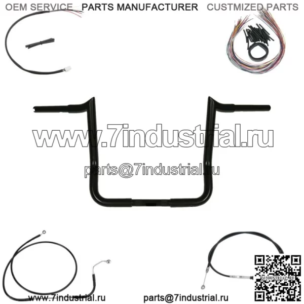 Пакет руля Yaffe Black 12 дюймов Monkey 08-13 Harley Street Electra Glide ABS (Для: Harley-Davidson)