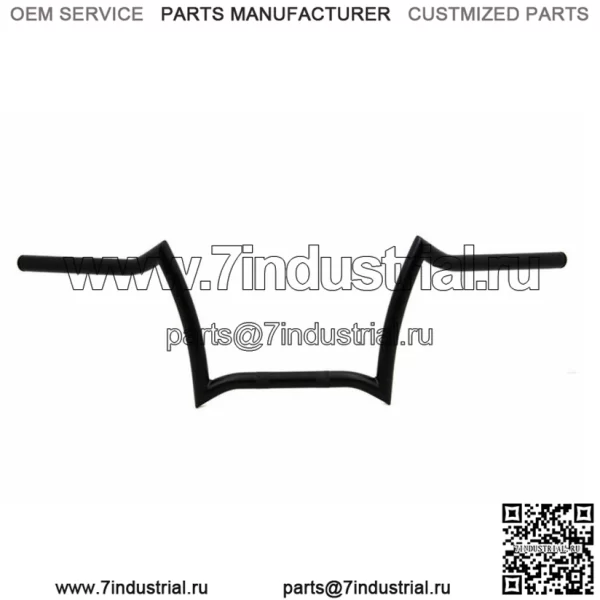 Черные 9-дюймовые дуги Crazy Z Bars Ape Hanger Handlebars Harley Softail Dyna Sportster FXR (Для: Harley-Davidson)