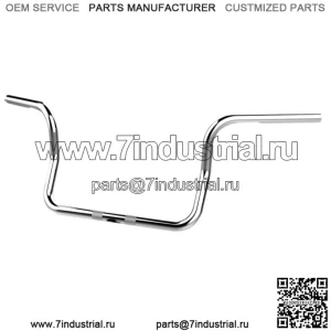 Chrome Werks Хромированные 1-дюймовые рифленые рули Ape Hanger 10 дюймов Harley Touring 96-2020 (Для: Harley-Davidson)