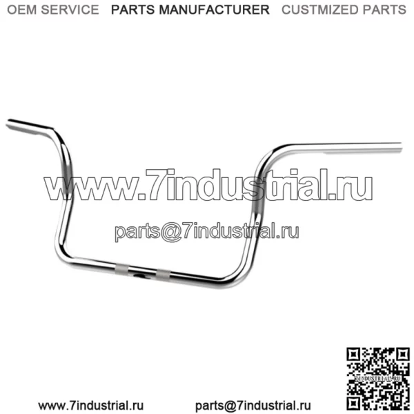 Chrome Werks Хромированные 1-дюймовые рифленые рули Ape Hanger 10 дюймов Harley Touring 96-2020 (Для: Harley-Davidson)