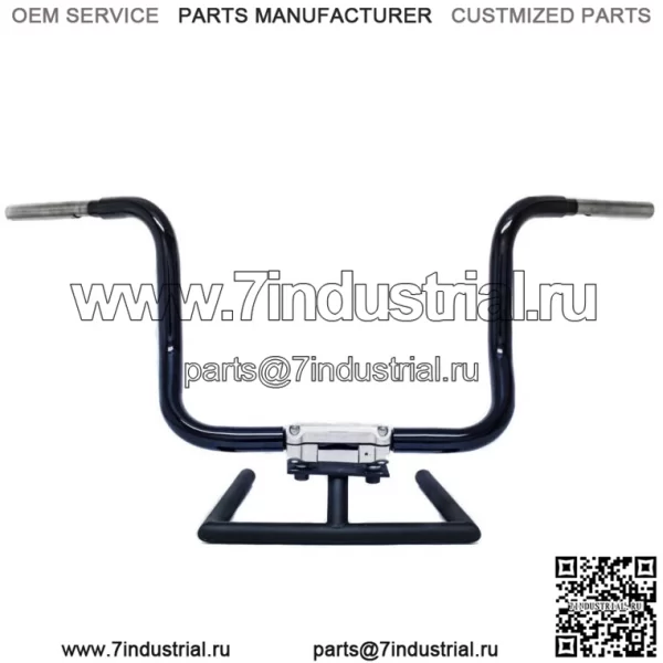 KST Kustoms Gloss Black 12-дюймовые рули Six Bend Kicker для Harley Touring FLH (Для: Harley-Davidson)