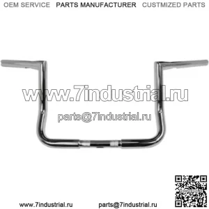 LA Choppers 10-дюймовые хромированные рули Twin Peaks Touring 1,25 дюйма Поворотные рули Harley Batwing (для: Harley-Davidson)