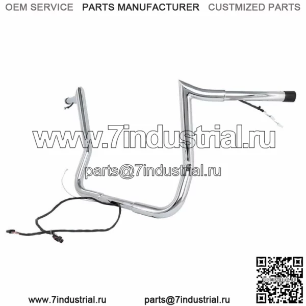 Хромированные вешалки Yaffe Bagger Ape Wired 12 дюймов, рули Harley Touring (для: Harley-Davidson)