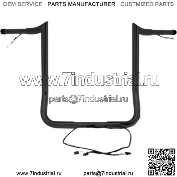 Yaffe Wired 12" Black Monkey Bagger Ape Вешалки для руля Harley Touring B (Для: Harley-Davidson)