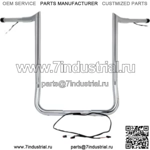 Хромированные вешалки Yaffe Bagger Ape Wired 14 дюймов, рули Harley Touring (для: Harley-Davidson)