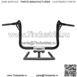 KST Kustoms Gloss Black 10-дюймовые рули Punisher Harley Touring Batwing FLH (Для: Harley-Davidson)