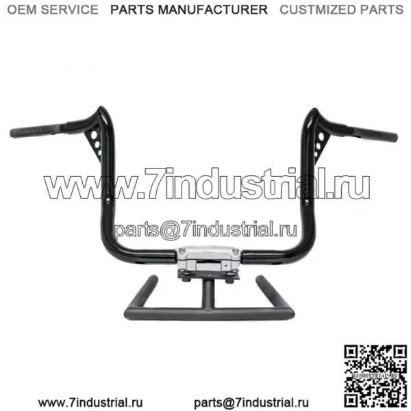 KST Kustoms Gloss Black 10-дюймовые рули Punisher Harley Touring Batwing FLH (Для: Harley-Davidson)