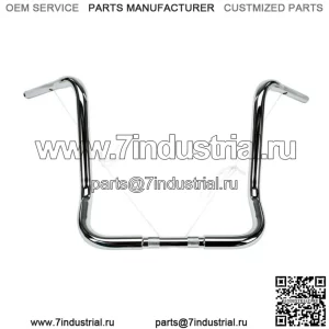 Хромированный жесткий диск 1,25 дюйма Bagger 18 дюймов руль Apes Apehanger Touring Harley 96Up (для: Harley-Davidson)
