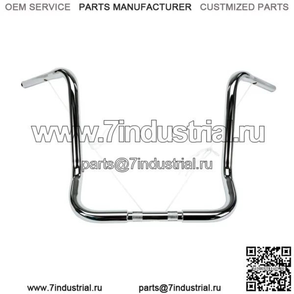 Хромированный жесткий диск 1,25 дюйма Bagger 18 дюймов руль Apes Apehanger Touring Harley 96Up (для: Harley-Davidson)