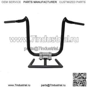 KST Kustoms Gloss Black 14-дюймовые рули Double Trouble Bars Harley Softail Dyna (Для: Harley-Davidson)