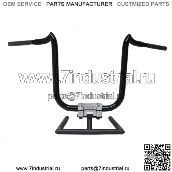 KST Kustoms Gloss Black 14-дюймовые рули Double Trouble Bars Harley Softail Dyna (Для: Harley-Davidson)