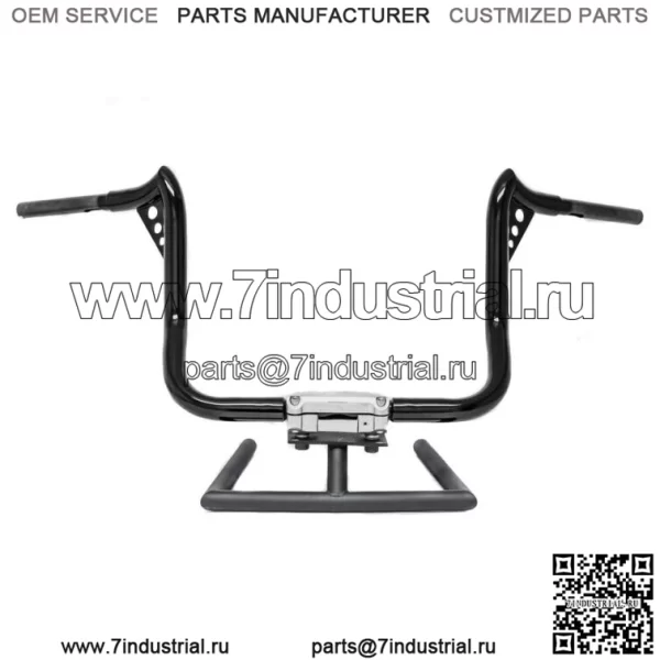 KST Kustoms Gloss Black 12-дюймовые рули Punisher Harley Touring Batwing FLH (Для: Harley-Davidson)