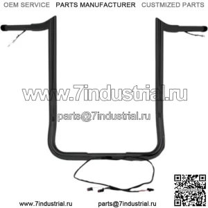 Yaffe Wired 14-дюймовые вешалки Black Monkey Bagger Ape, рули Harley Touring (для: Harley-Davidson)