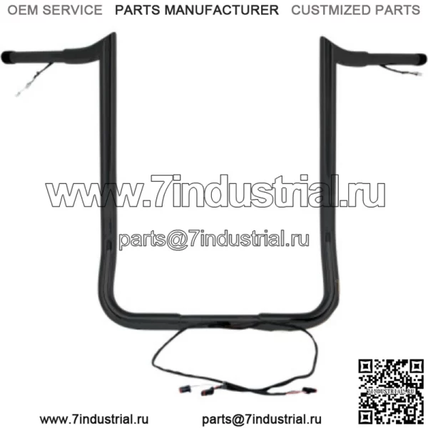 Yaffe Wired 14-дюймовые вешалки Black Monkey Bagger Ape, рули Harley Touring (для: Harley-Davidson)