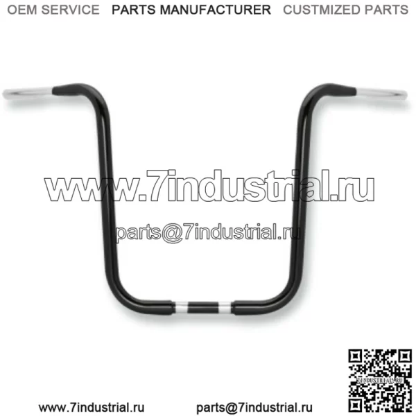 Черные вешалки Burly Brand 18 дюймов 1,25 Gorilla Ape на руль Harley Softail Dyna XL (Для: Harley-Davidson)