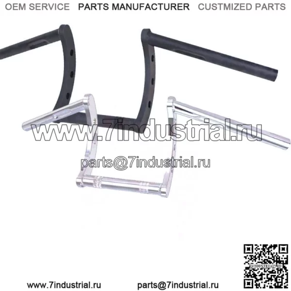 Хромированный черный 1-дюймовый руль Z-образной формы для Harley Touring Dyna Softail Custom (для: Harley-Davidson)