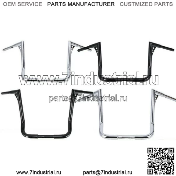 Руль с подъемной подвеской 12, 14, 16 дюймов для Harley Touring Electra Glide 1982-2021 гг.