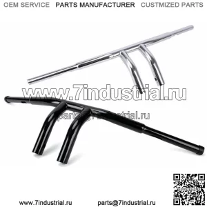 8-дюймовый Т-образный руль с подъемом 1-1/4 дюйма, руль для Harley Dyna Softail Sportster XL (для: Harley-Davidson)