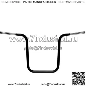 Черный 16-дюймовый руль Prime Ape Hanger 1999-2020 Harley Touring FLHX