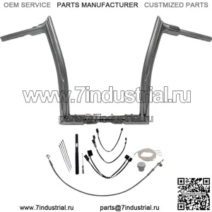 Комплект руля EZ Install 14 дюймов Ape Hanger 2021-2022 Harley Road King