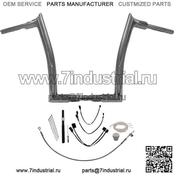 Комплект руля EZ Install 14 дюймов Ape Hanger 2021-2022 Harley Road King