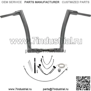 Комплект EZ Install 14-дюймовый руль с плоским верхом Harley Road King FLH 2021-2022 гг.