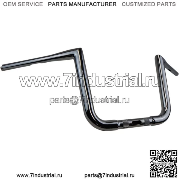 Хромированные 10-дюймовые рули Ape Hanger 15-20 Harley Road Glide FLTRX