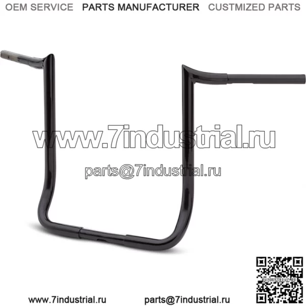 Черный 18-дюймовый руль Prime Ape для Harley Touring FLHT FLHTC 83-19