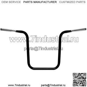 Черные 14-дюймовые рули Hefty Prime Ape Hanger для Harley Touring 2015-2020 гг.