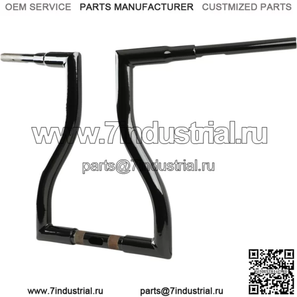 Черный 12-дюймовый руль Ape Hanger для Harley Touring 2015-2020 гг.