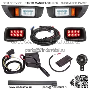 Комплект светодиодных фонарей для гольф-кара Deluxe для EZGO TXT Street Legal Kit, переключатель указателя поворота