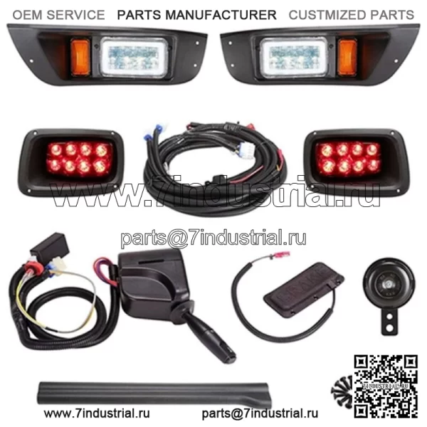 Комплект светодиодных фонарей для гольф-кара Deluxe для EZGO TXT Street Legal Kit, переключатель указателя поворота