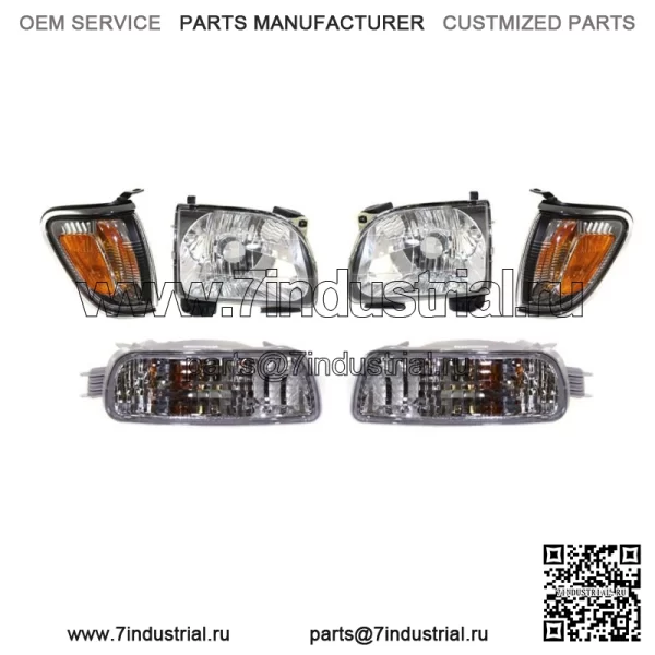 Фары в сборе + комплект угловых и указателей поворота для Toyota Tacoma 2001-2004 гг.
