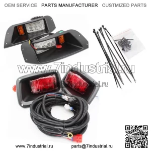 Комплект освещения Deluxe Cart Golf Cart, совместимый с EZGO TXT 1996-2014 гг., со светодиодным указателем поворота