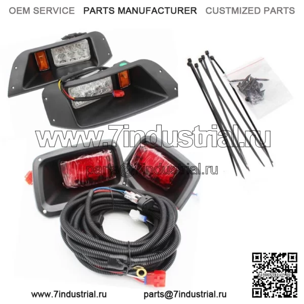Комплект освещения Deluxe Cart Golf Cart, совместимый с EZGO TXT 1996-2014 гг., со светодиодным указателем поворота